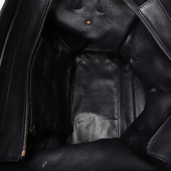 Celine Poppy/Multicolor Calfskin Leather and Canvas Mini Luggage Tote Bag - Picture 10 of 11